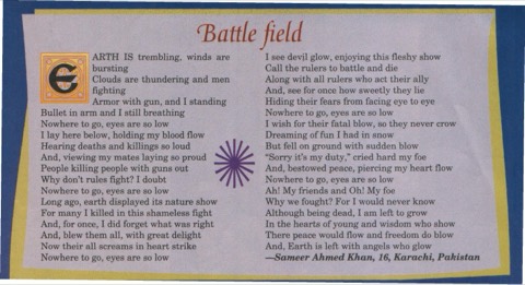 Magazine scan of "battle-field" as it appeared in YT magazine