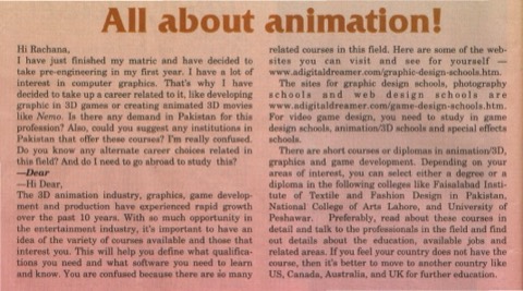 Career (Page 1) as it appeared in YT magazine